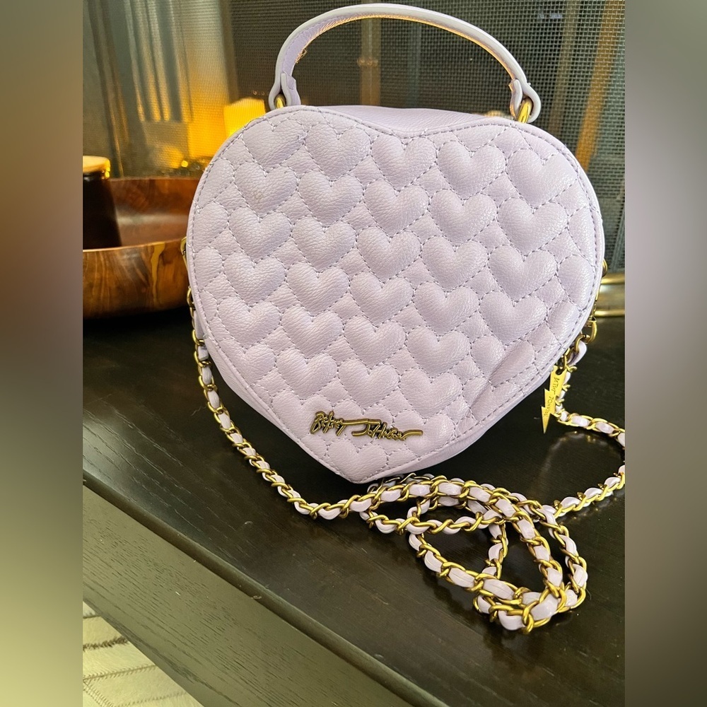 Betsey Johnson Light Purple Heart Mini Bag